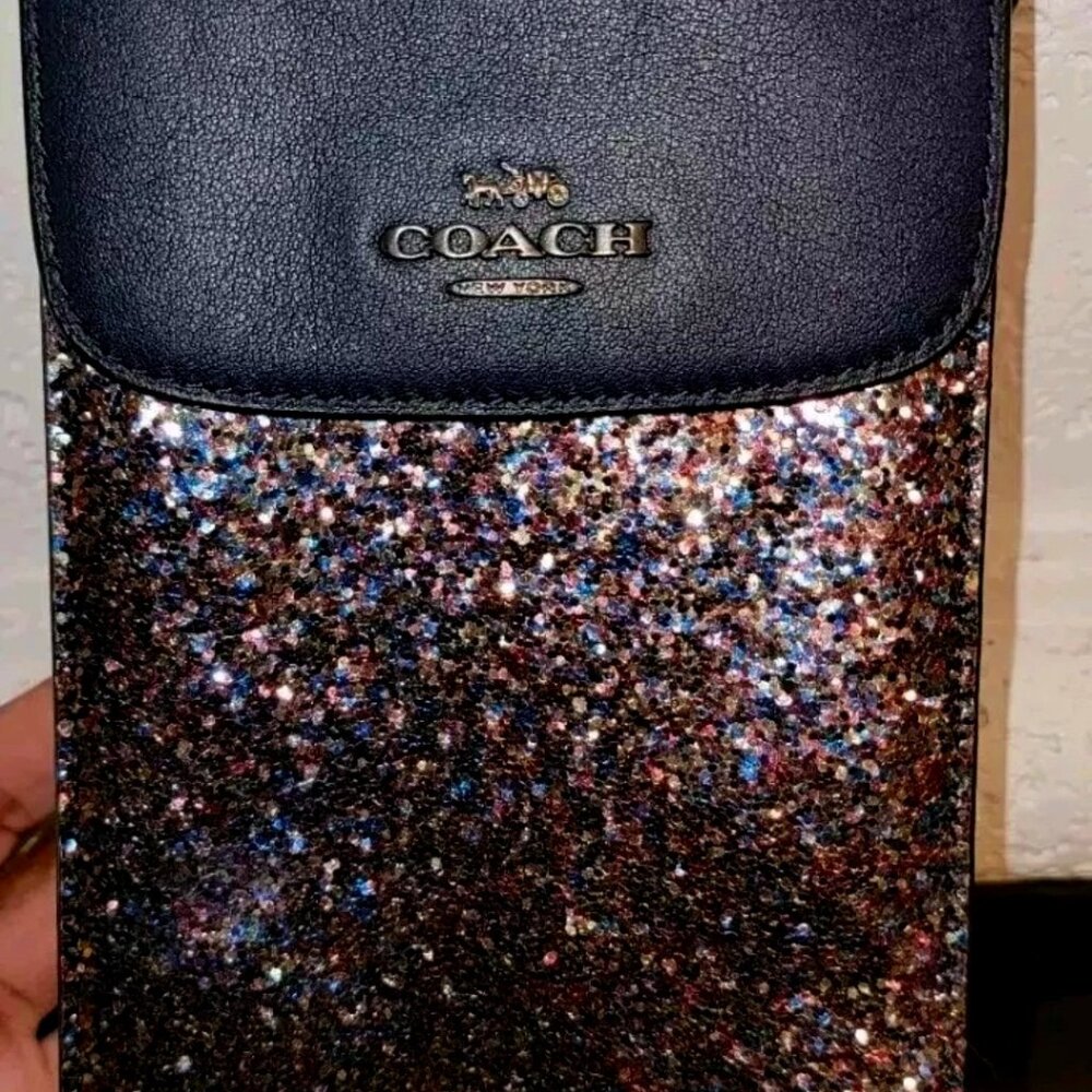 *RARE* COACH Glitter North South Phone Crossbody